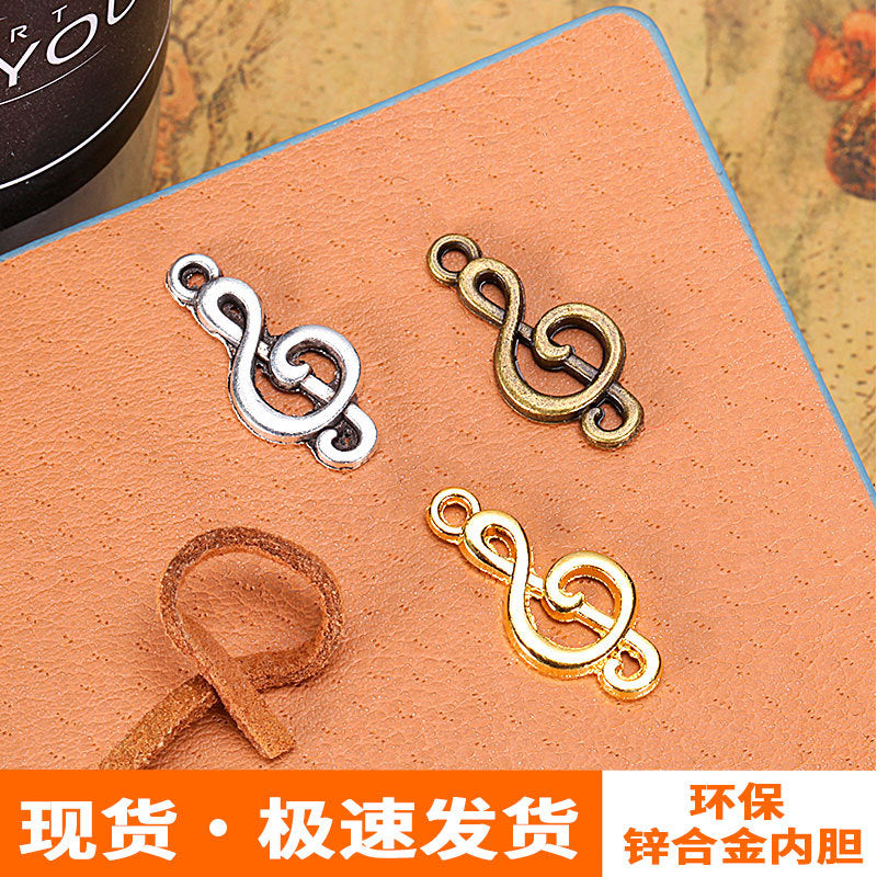 23x11mm Alloy Music Note Charm Pendant