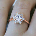 Snowflake Clear Crystal Ring in Three Metal Tones Fashion Jewelry view 6