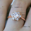 Snowflake Clear Crystal Ring in Three Metal Tones Fashion Jewelry view 5