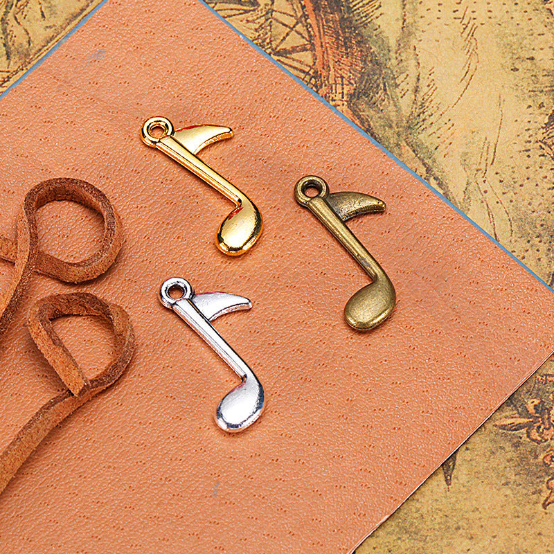 23x13mm Double-Sided Music Note Alloy Charm Pendant