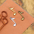 Double Sided Music Note Charms in Three Metal Finishes view 2