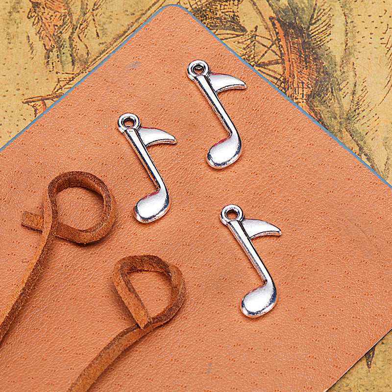 23x13mm Double-Sided Music Note Alloy Charm Pendant