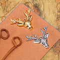 Openwork Reindeer Head Alloy Charms in Three Metal Finishes view 3
