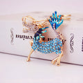 Chinese Qilin Rhinestone Metal Keychain With Split Ring And Clasp view 3
