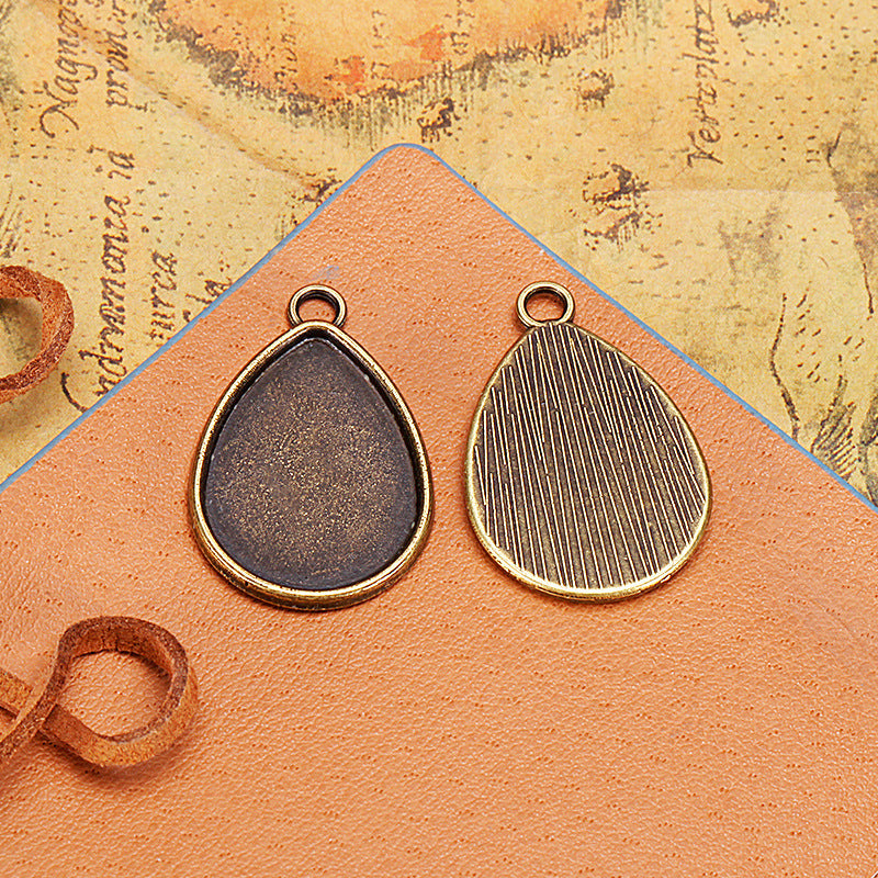 18x25mm Teardrop Pendant Tray Bezel Setting