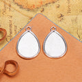 Antique Finish Teardrop Setting Metal Jewelry Component view 5
