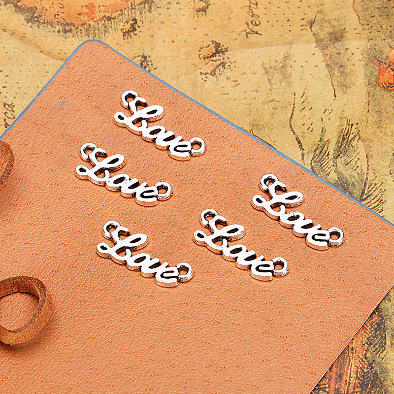 Vintage LOVE Letter Connector Charm 20x8mm