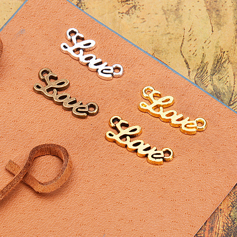 Vintage LOVE Letter Connector Charm 20x8mm