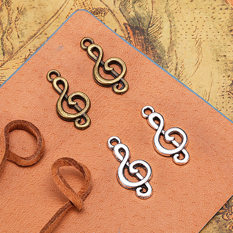 23x11mm Alloy Music Note Charm Pendant