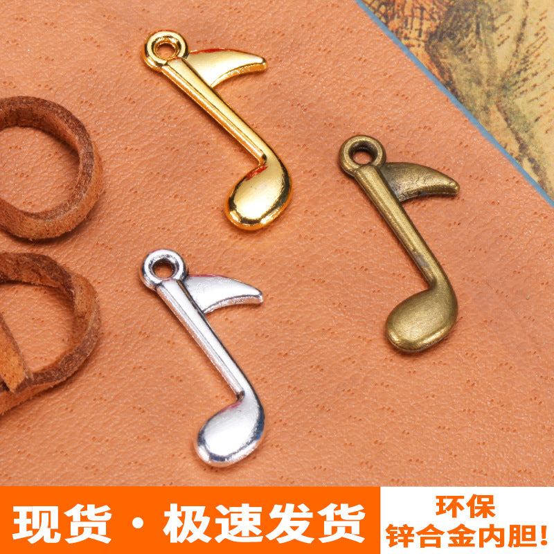 23x13mm Double-Sided Music Note Alloy Charm Pendant