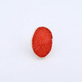 Gold Tone Large Irregular Crystal Cluster Adjustable Rings in Three Colors view 6