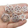 Yellow Tarot Star Metal Charms for Jewelry and Craft Projects view 2