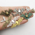 Matte Gold-Tone Bat Metal Charms with 12 Listed Options view 2