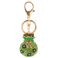 Crystal Flower Money Bag Keychain in Four Colors, Gold Tone Hardware view 5
