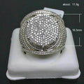 Gold Tone Wide Pavé Crystal Statement Ring Fashion Jewelry view 5