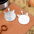 Cat Ear Round Cabochon Pendant Trays in Six Metal Finishes view 6