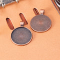 Thin Round Cabochon Pendant Tray Jewelry Making Component view 4