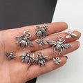 Silver-Tone Bee Metal Charms for Jewelry and Craft Projects view 3