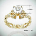 Clear Crystal Openwork Ring in Three Metal Tones Fashion Jewelry view 5