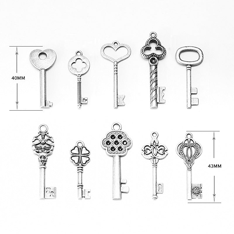 Vintage Alloy Keychain Set