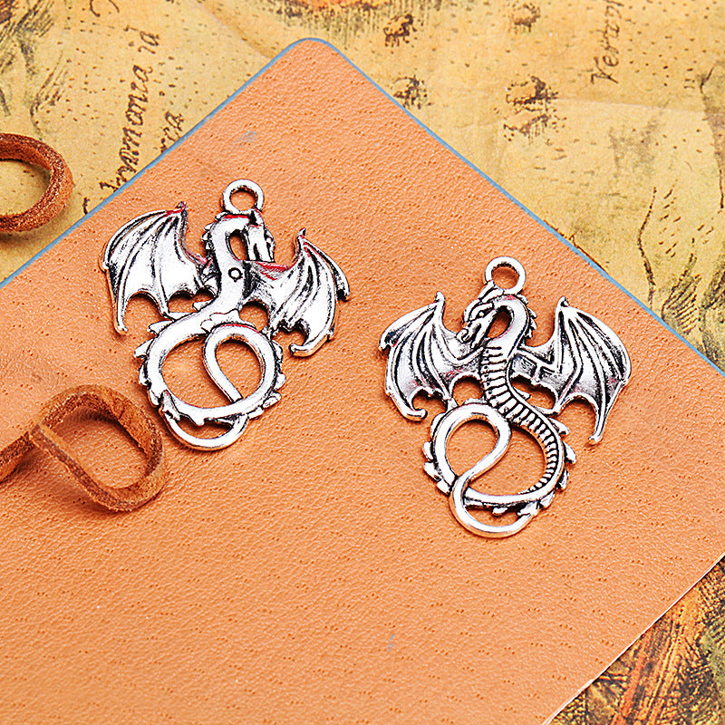 35x28mm Alloy T-Rex Charm Pendant for Braided Bracelets