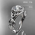 Silver Tone Round Clear Crystal Openwork Ring Fashion Jewelry view 5