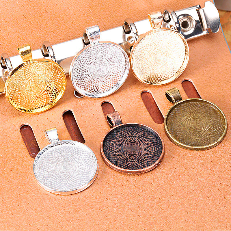 25mm Thin Pendant Tray Bezel Setting for Cabochon Jewelry