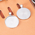 Thin Round Cabochon Pendant Tray Jewelry Making Component view 2