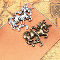 Running Unicorn Metal Charm in 3 Decorative Finishes view 1