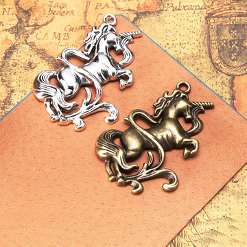 Running Unicorn Metal Charm in 3 Decorative Finishes