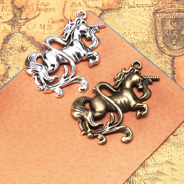Running Unicorn Metal Charm in 3 Decorative Finishes