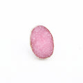 Gold Tone Large Irregular Crystal Cluster Adjustable Rings in Three Colors view 8