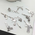 Antique Silver Guitar Metal Charms with 11 Listed Options view 1