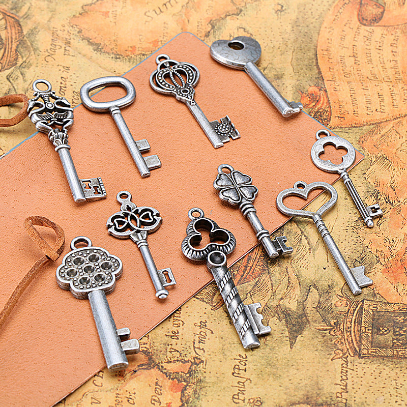 Vintage Alloy Keychain Set