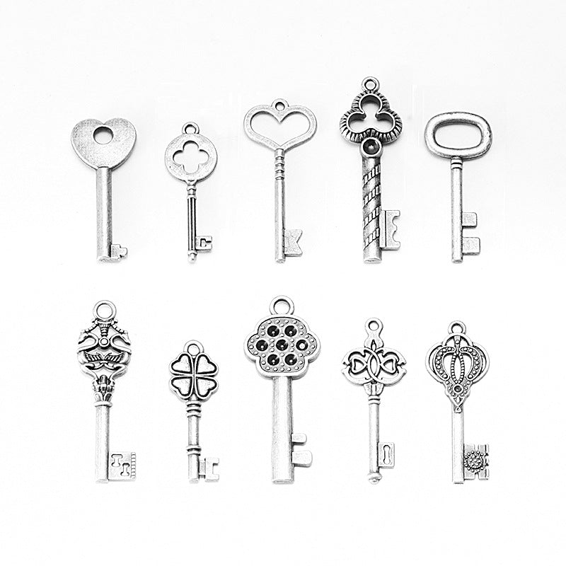 Vintage Alloy Keychain Set
