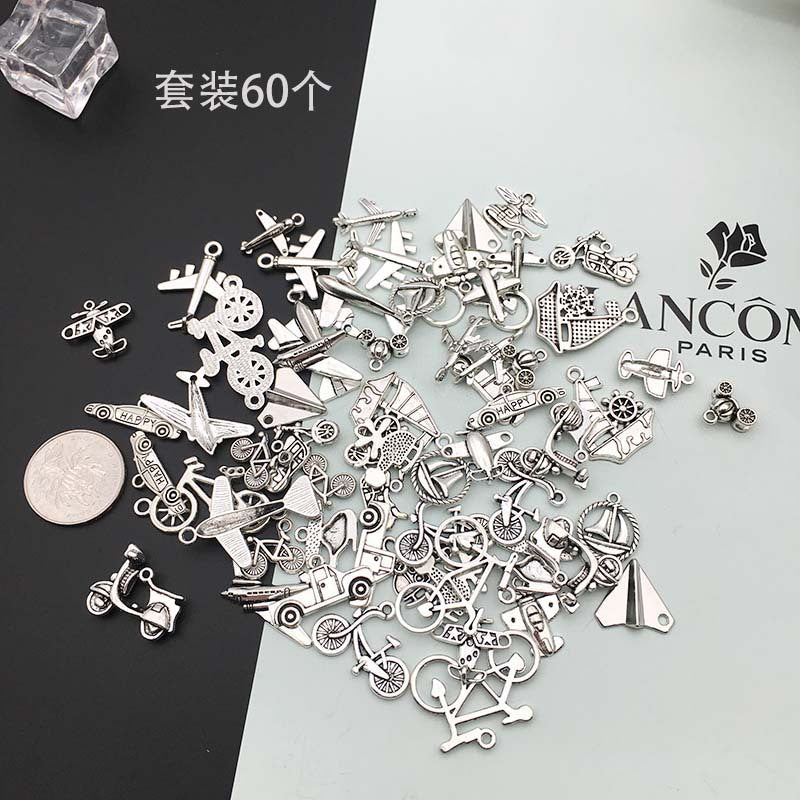 Electroplated Zinc Alloy Sailboat Transportation Charm Pendant for DIY Bracelet Earrings