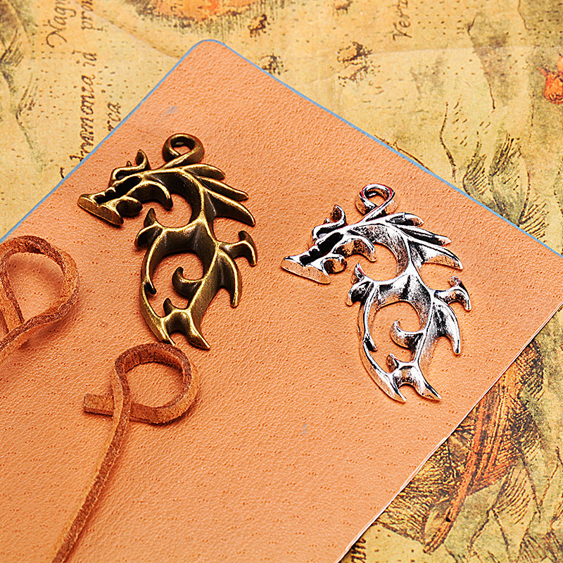 41x26mm Flame Dragon Alloy Charm Pendant