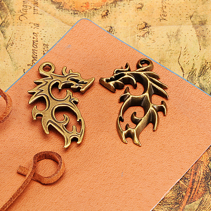 41x26mm Flame Dragon Alloy Charm Pendant