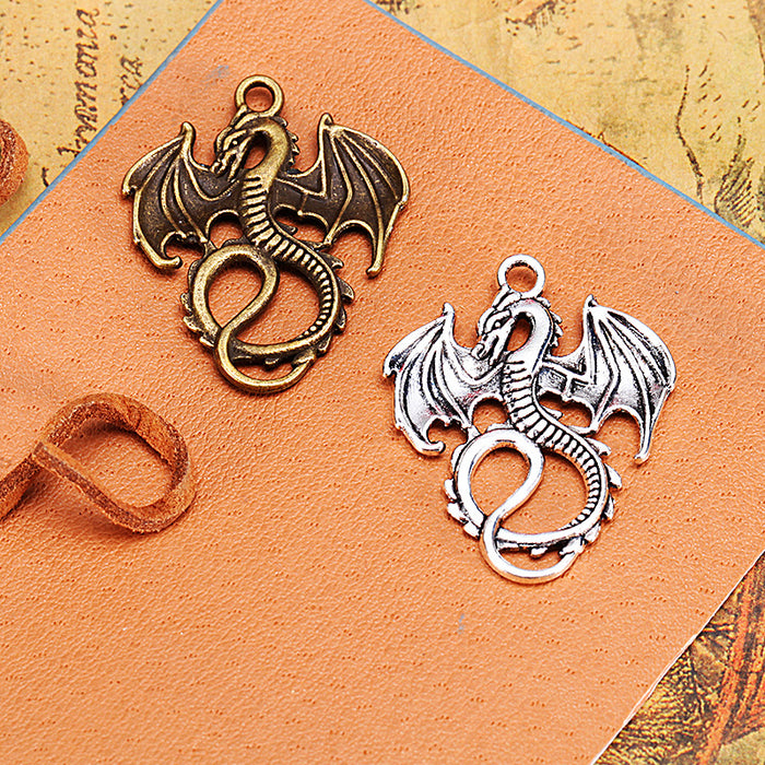 35x28mm Alloy T-Rex Charm Pendant for Braided Bracelets