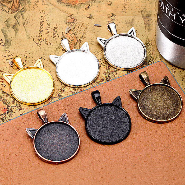 25mm Cat Ear Pendant Tray Charm