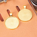 Thin Round Cabochon Pendant Tray Jewelry Making Component view 3