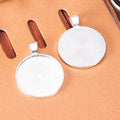 Thin Round Cabochon Pendant Tray Jewelry Making Component view 6