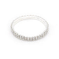 Five Width Clear Stone Stretch Row Statement Bracelets view 7
