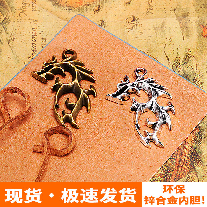 41x26mm Flame Dragon Alloy Charm Pendant