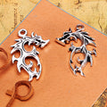 Openwork Flame Dragon Alloy Charms in Three Finishes view 4