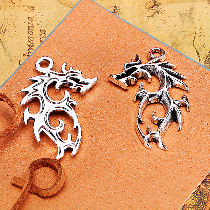 41x26mm Flame Dragon Alloy Charm Pendant