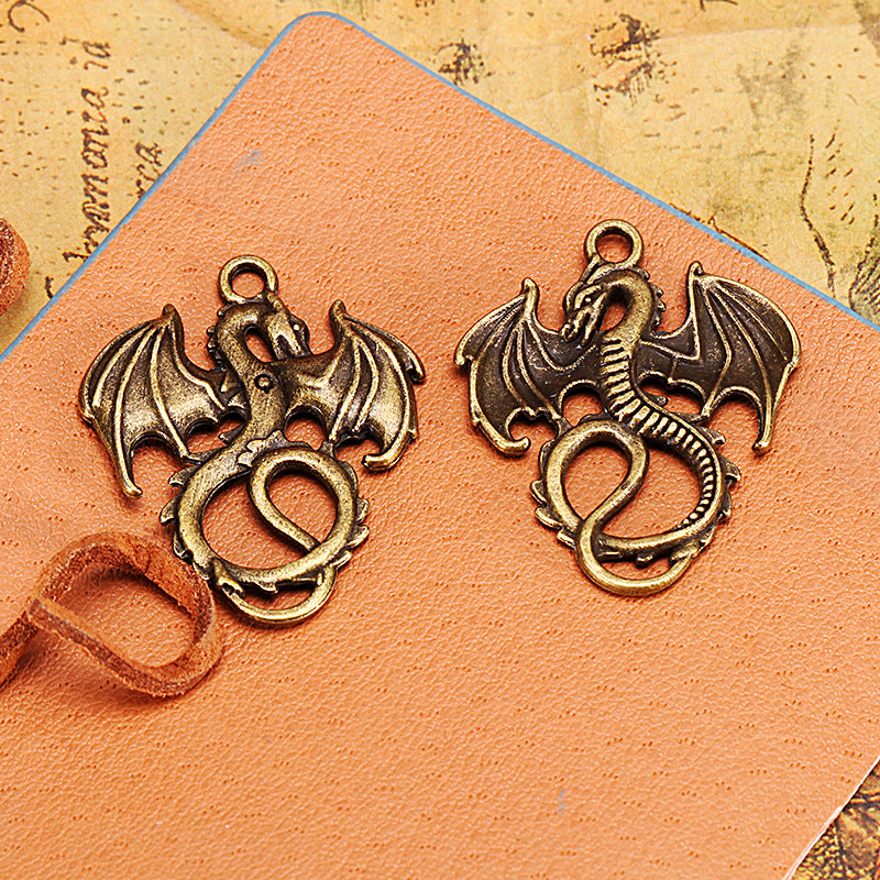 35x28mm Alloy T-Rex Charm Pendant for Braided Bracelets