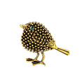 Black Gold Tone Flower Two Designs Metal Brooch Pin 3.5 x 2.6 cm view 1