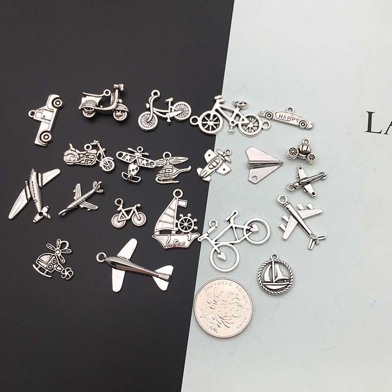 Electroplated Zinc Alloy Sailboat Transportation Charm Pendant for DIY Bracelet Earrings