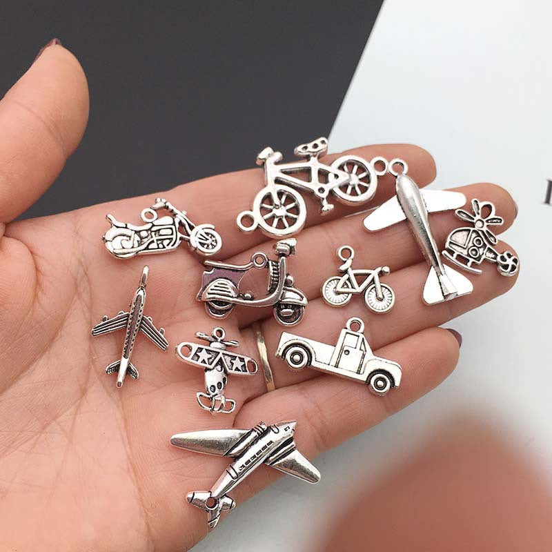 Electroplated Zinc Alloy Sailboat Transportation Charm Pendant for DIY Bracelet Earrings